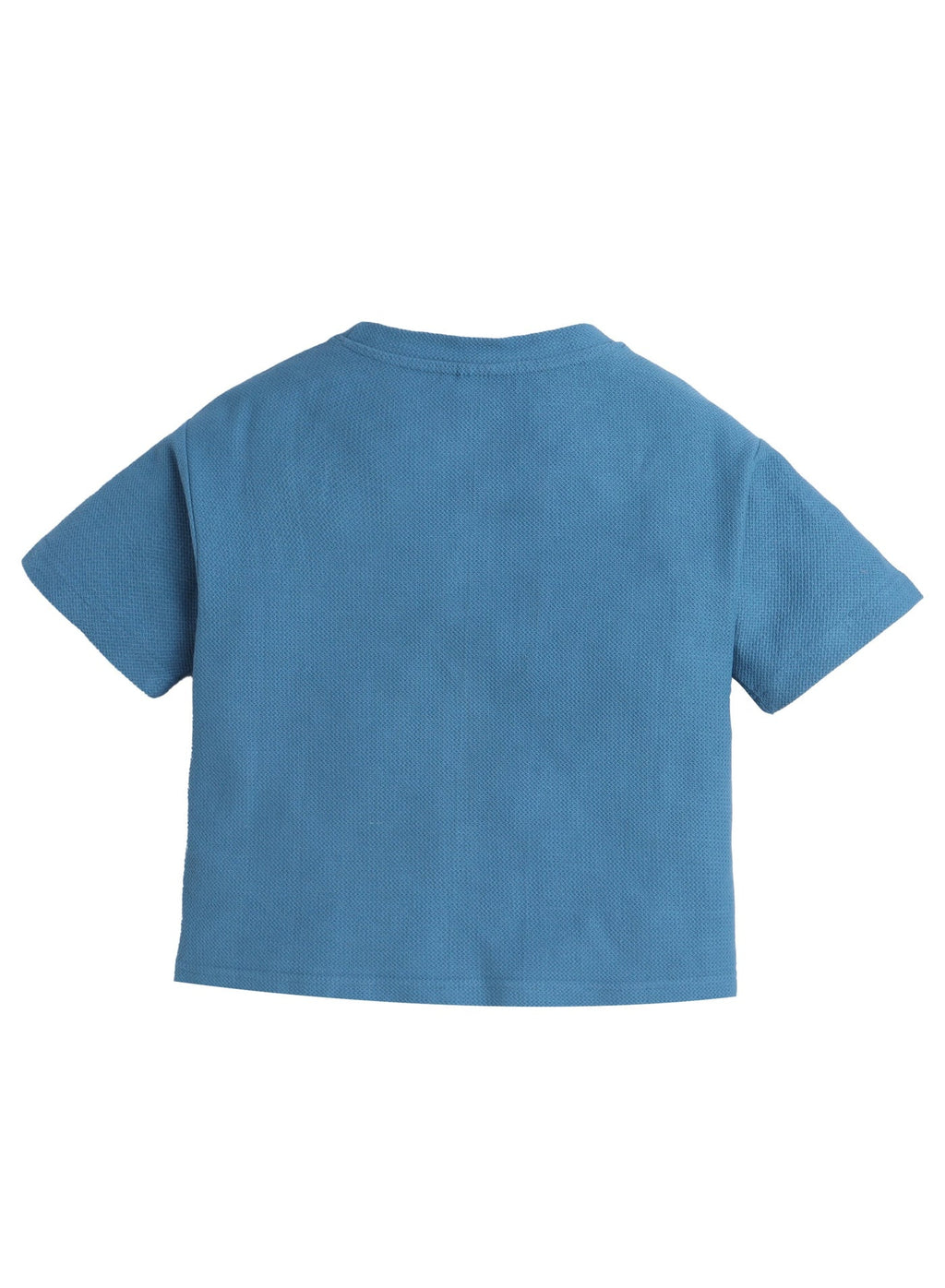 Junior Boys Statement Cotton Tee - Light Blue