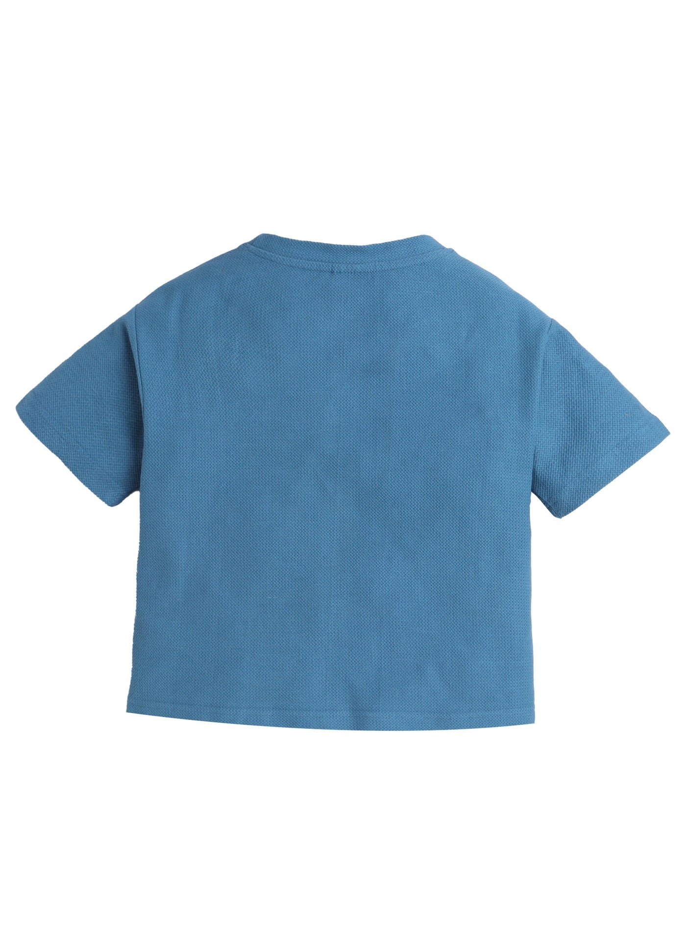 Junior Boys Statement Cotton Tee - Sky Blue