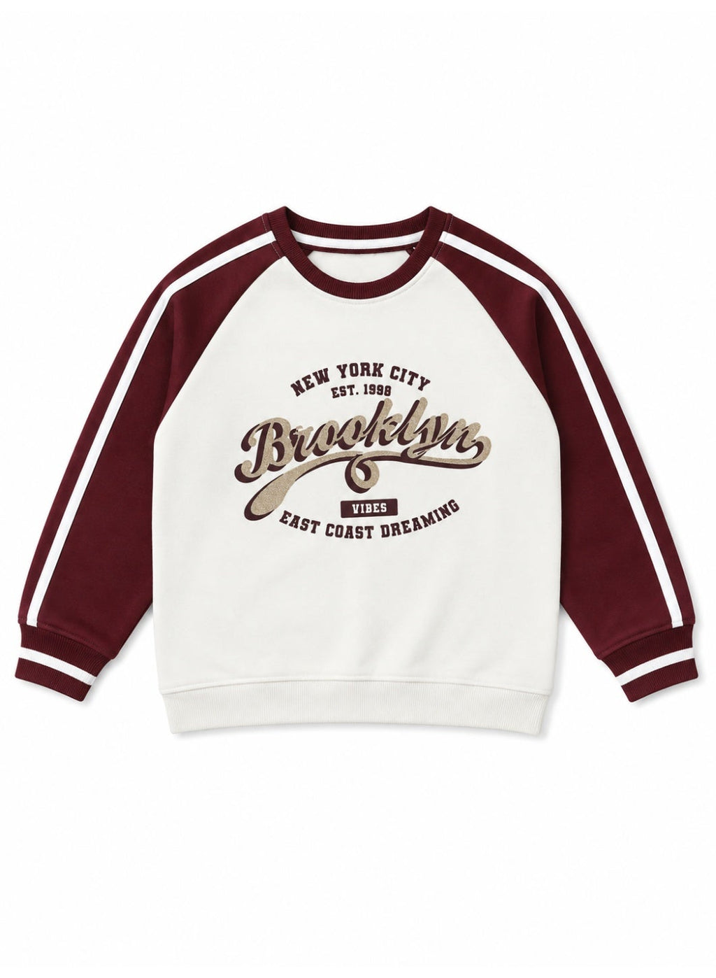 Girls Raglan Sleeve Sweatshirt and Wide Leg Pants Set