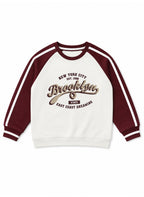 Girls Raglan Sleeve Sweatshirt and Wide Leg Pants Set