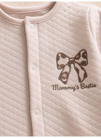 Baby Girls Quilted Footed Onesies (2-Piece Pack)
