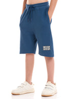 Victor and Jane Cotton Graphic Comfy Fit Half Sleeves T-Shirt & Shorts/Co-ord Set - Beige