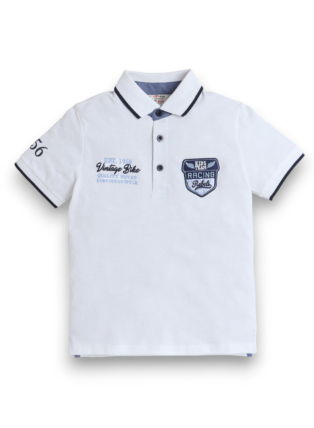 Victor & Jane Senior Boys' Polo T-Shirt “  Embroidered Label Detail