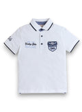 Victor & Jane Senior Boys' Polo T-Shirt “  Embroidered Label Detail