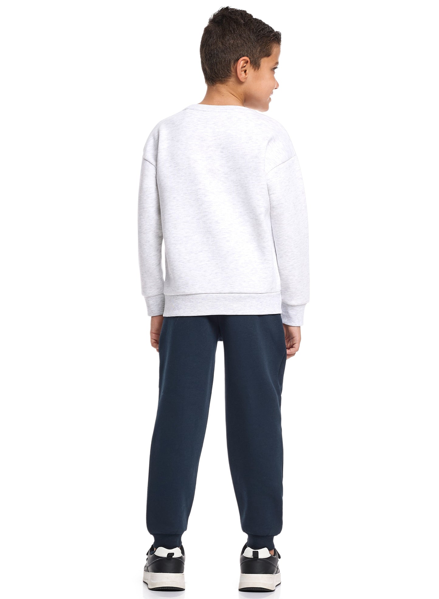 Stylish Boys’ Fleece Co-ord – Bold S Print Sweatshirt & Joggers