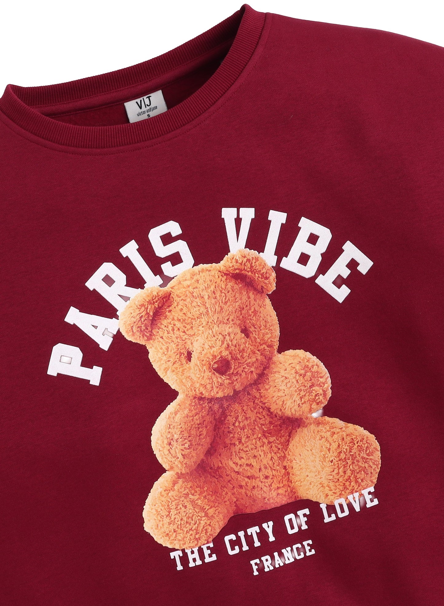Paris Vibe Graphic Sweatshirt – 100% Cotton Fleece | Puff Print |