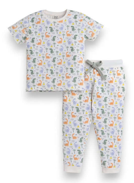 Victor and Jane - All-Over Printed T-shirt and Pyjama Set