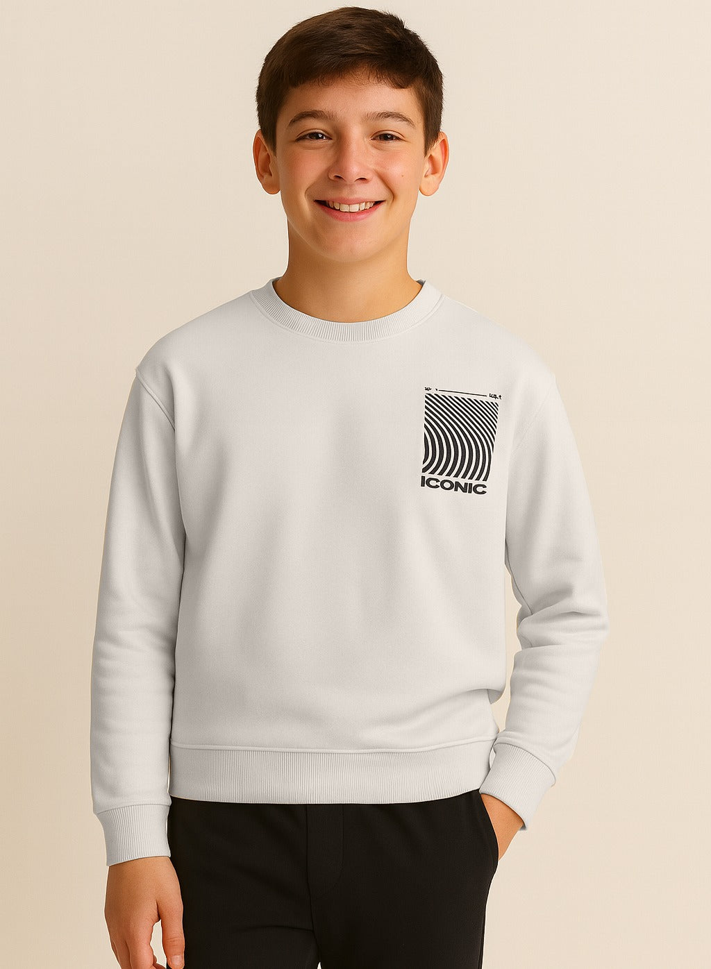 Boys' Off-White Œiconic” Graphic Sweatshirt