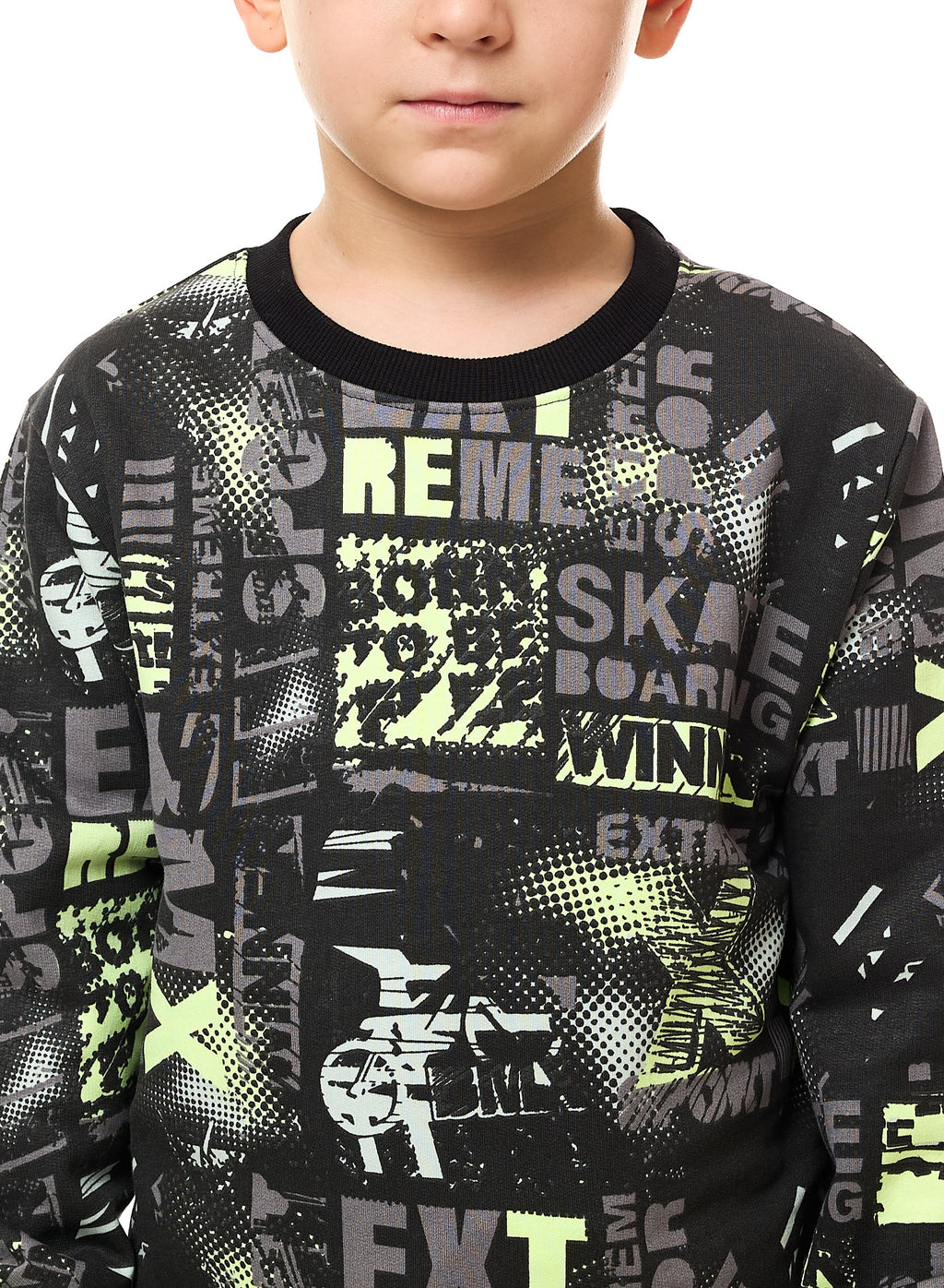 Boys' 2-Piece Printed Sweatshirt And Jogger Set