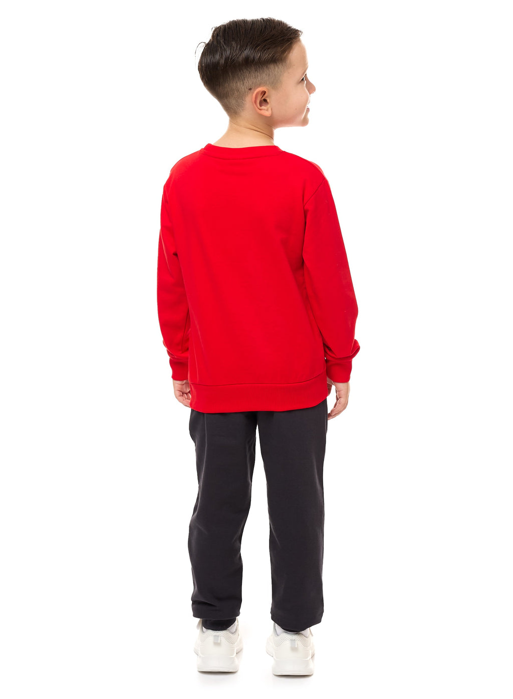 Boys' 2-Piece Sweatshirt And Jogger Set Red-Navy