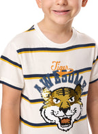 Victor And Jane Junior Boys' 2 Piece Sets With Matching Tshirt And Slogan Print Shorts With Elasticated Waist