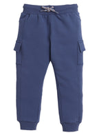 Dirkje Fox Printed Full Sleeves Sweatshirt & Joggers Set - White/Blue