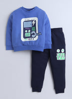Boys' 2-Piece Set- Sweatshirt And  Jogger Set - Blue -Navy