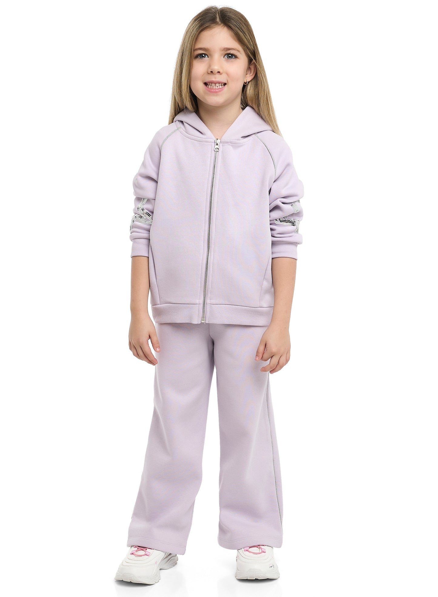 Girls Starstruck Fleece Tracksuit – Lilac 2-Piece Set