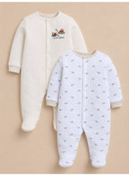 Baby Boys Quilted Footed Coveralls 2-Piece Pack with Truck Print