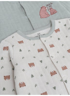 Baby Boys Quilted Footed Coveralls 2-Piece Pack with Bear Print