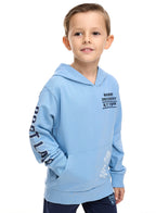 Boys' 2-Piece Hoodie And  Jogger Set  (2 -8 Yrs) Lt Blue-Navy