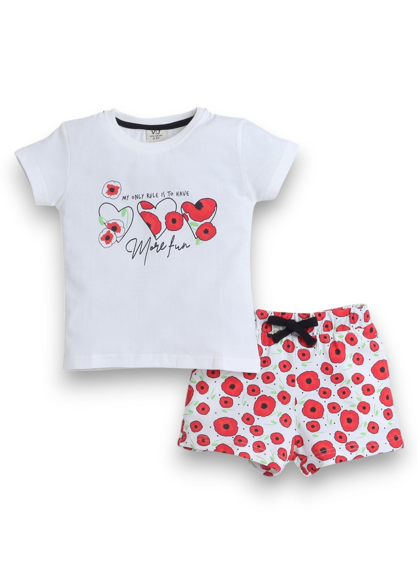 Victor and Jane - Printed T-shirt and Shorts Pyjama Set