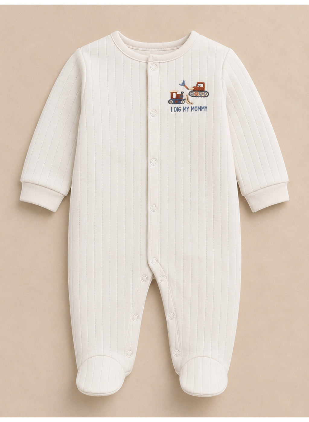 Baby Boys Quilted Footed Coveralls 2-Piece Pack with Truck Print