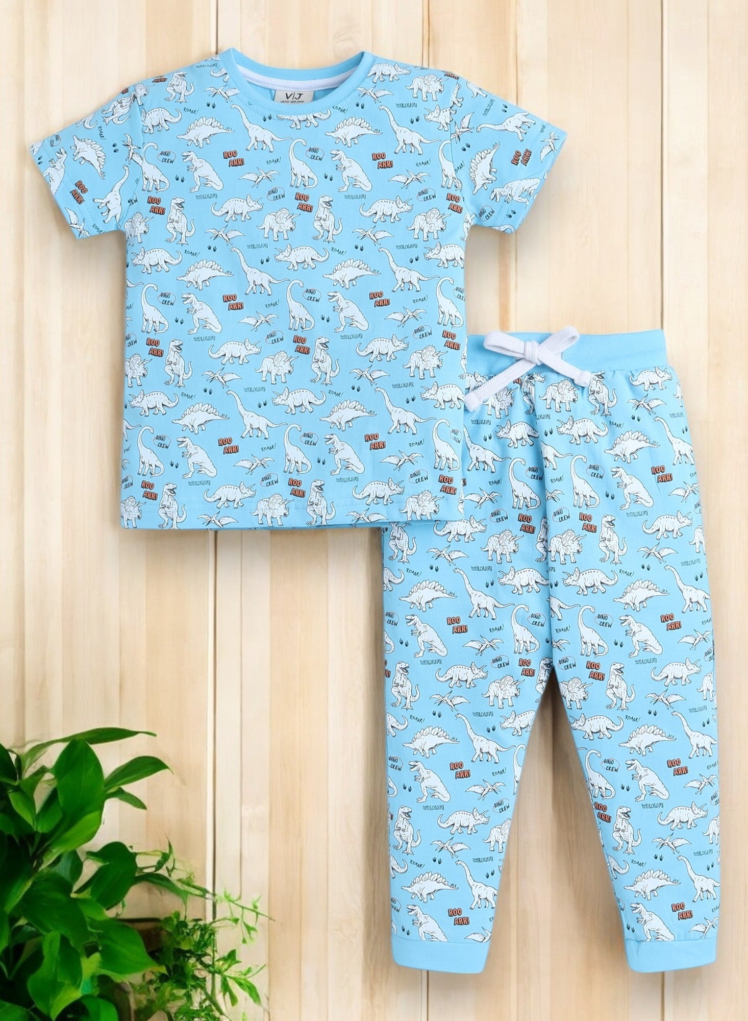 Victor And Jane - All-Over Printed T-Shirt And Pyjama Set