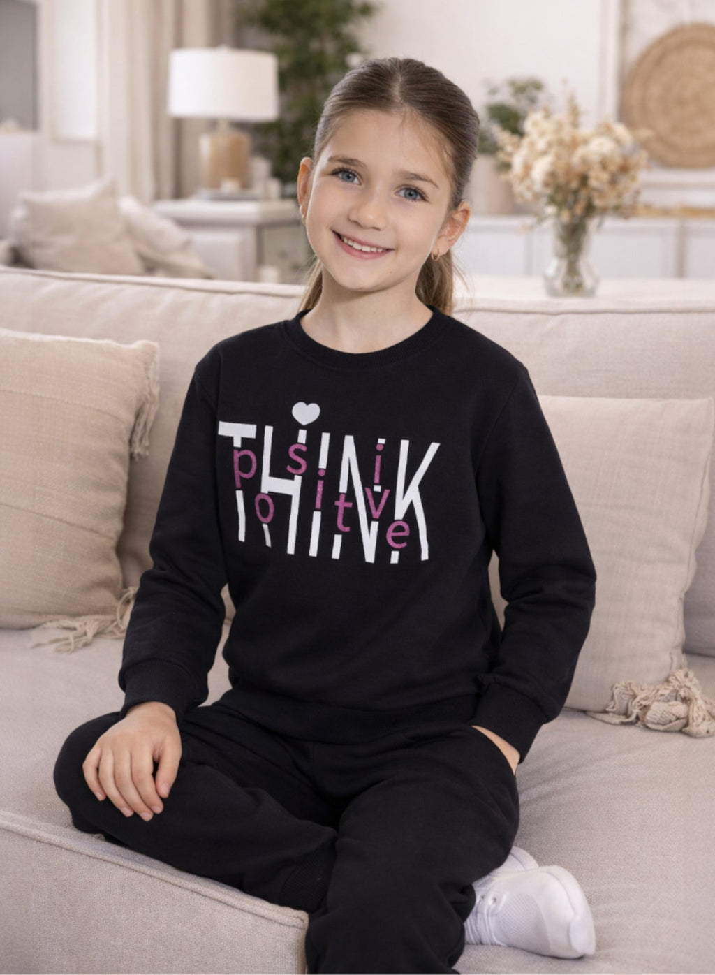 Girls Glitter Printed Sweatshirt