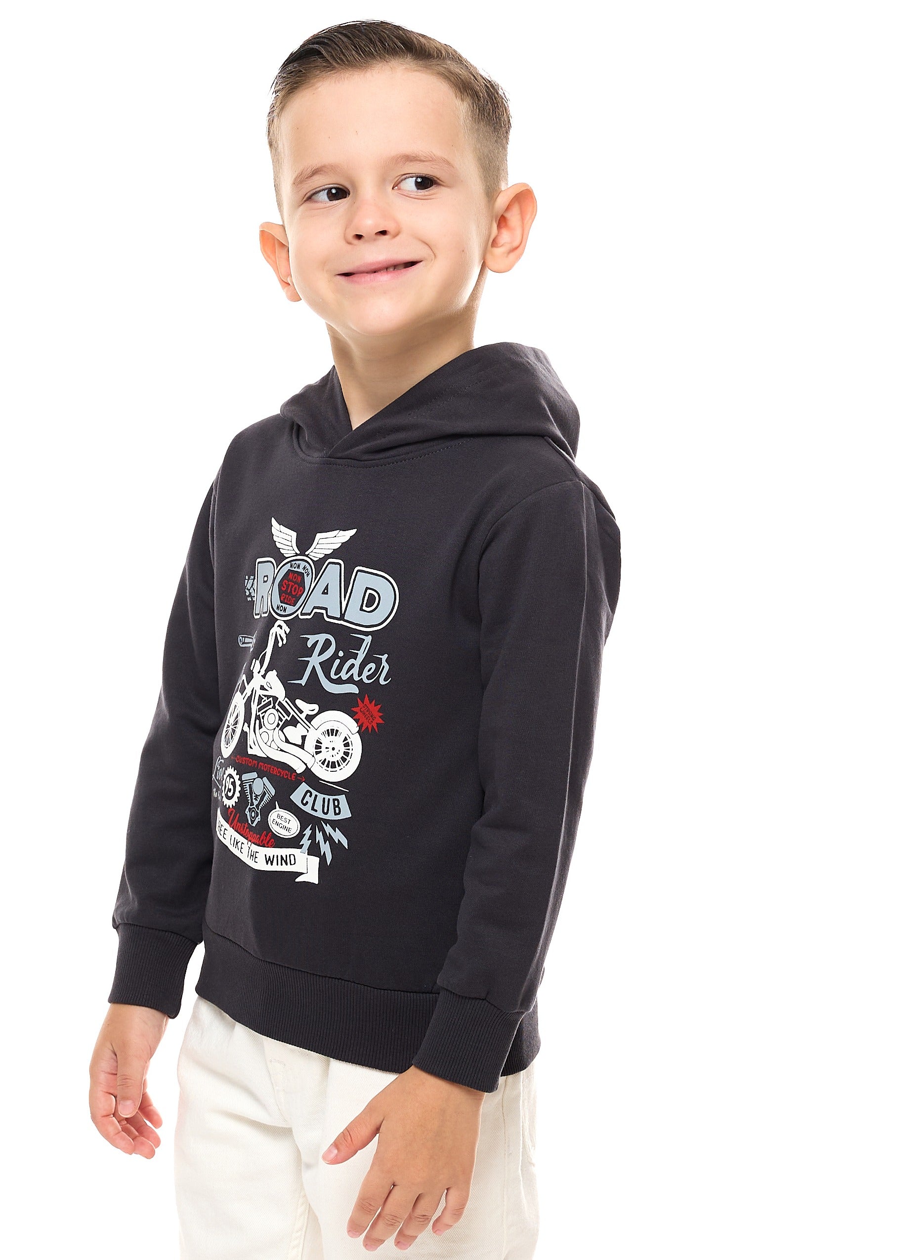 Boys' Hoodie (2 - 8Yrs) Dark Grey