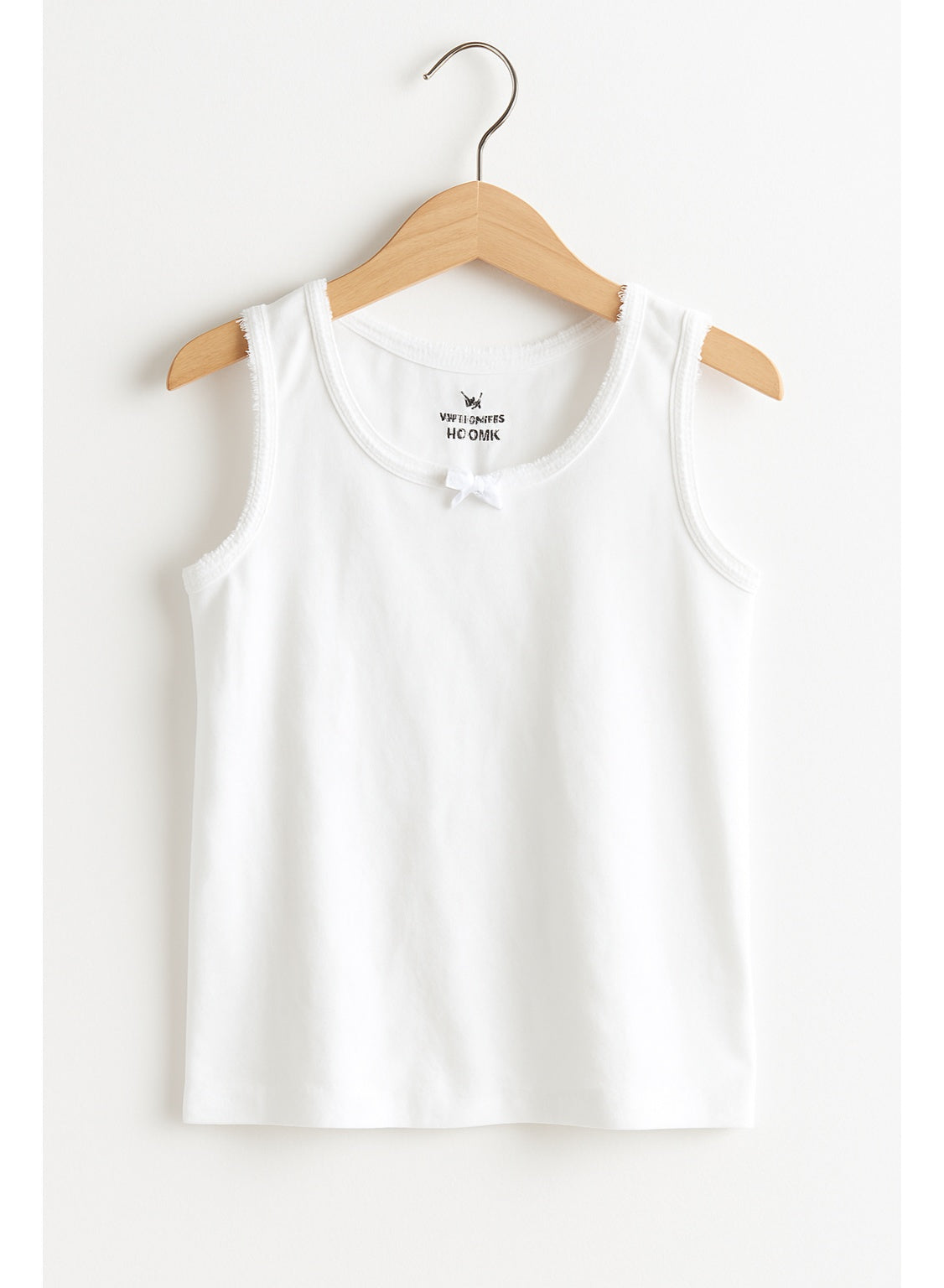 3-Pack Girls' Cotton Vests – Neutral Basics in Black, White & Grey