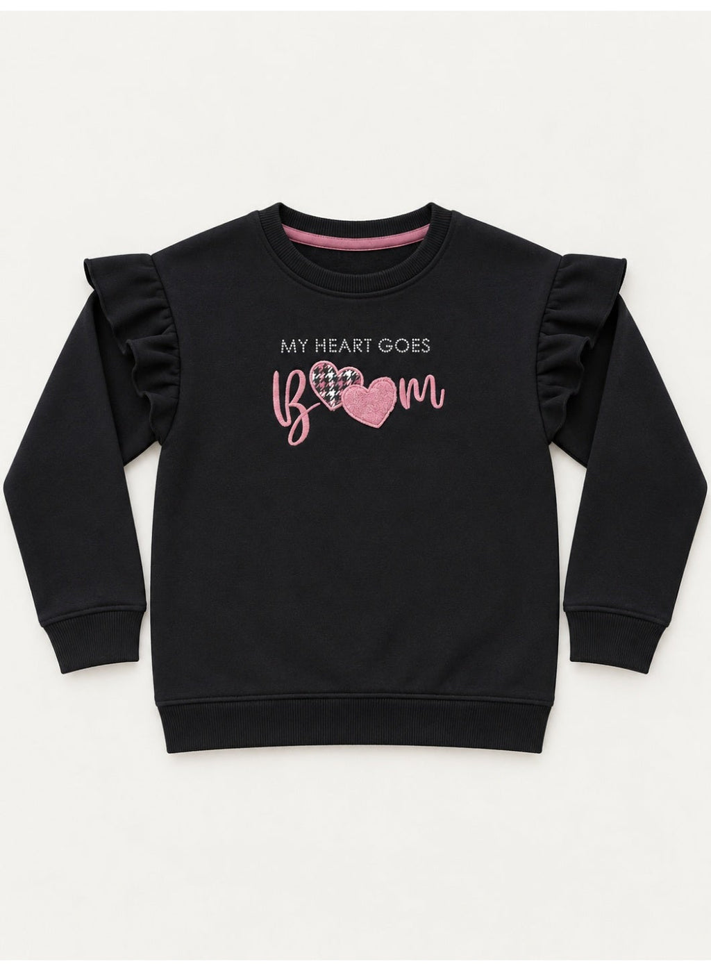 Girls Ruffle Sleeve Sweatshirt and Wide Leg Pants Set