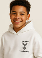 Boys' Off-White Œstay Social Embrace Diversity” Graphic Hoodie