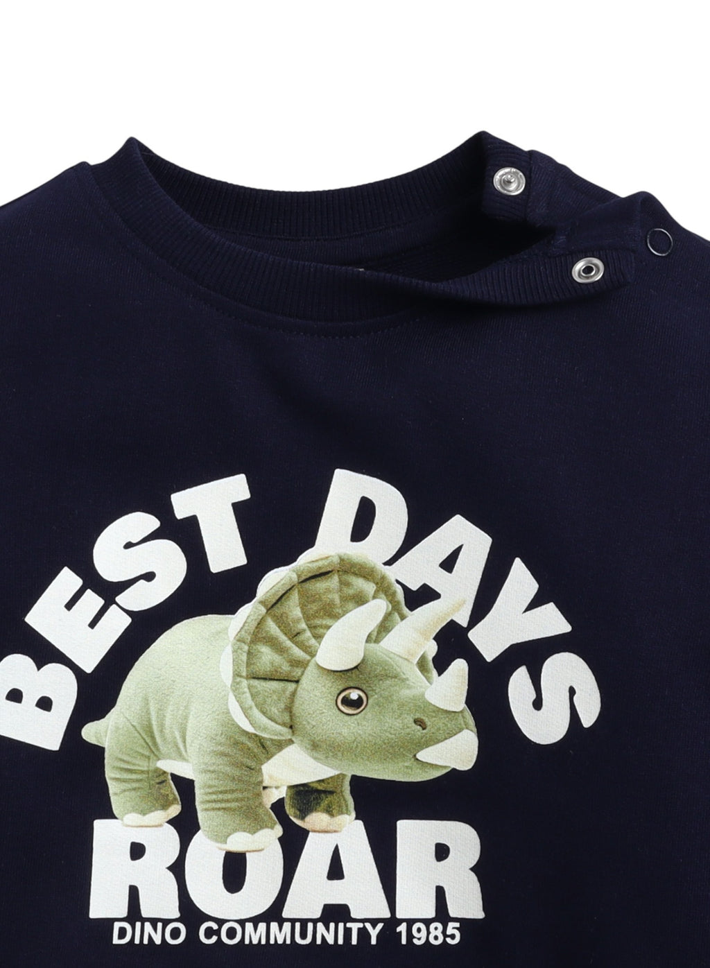 Infant Boys Œbest Days Roar” Fleece Tracksuit “ Dark Blue 2-Piece Set