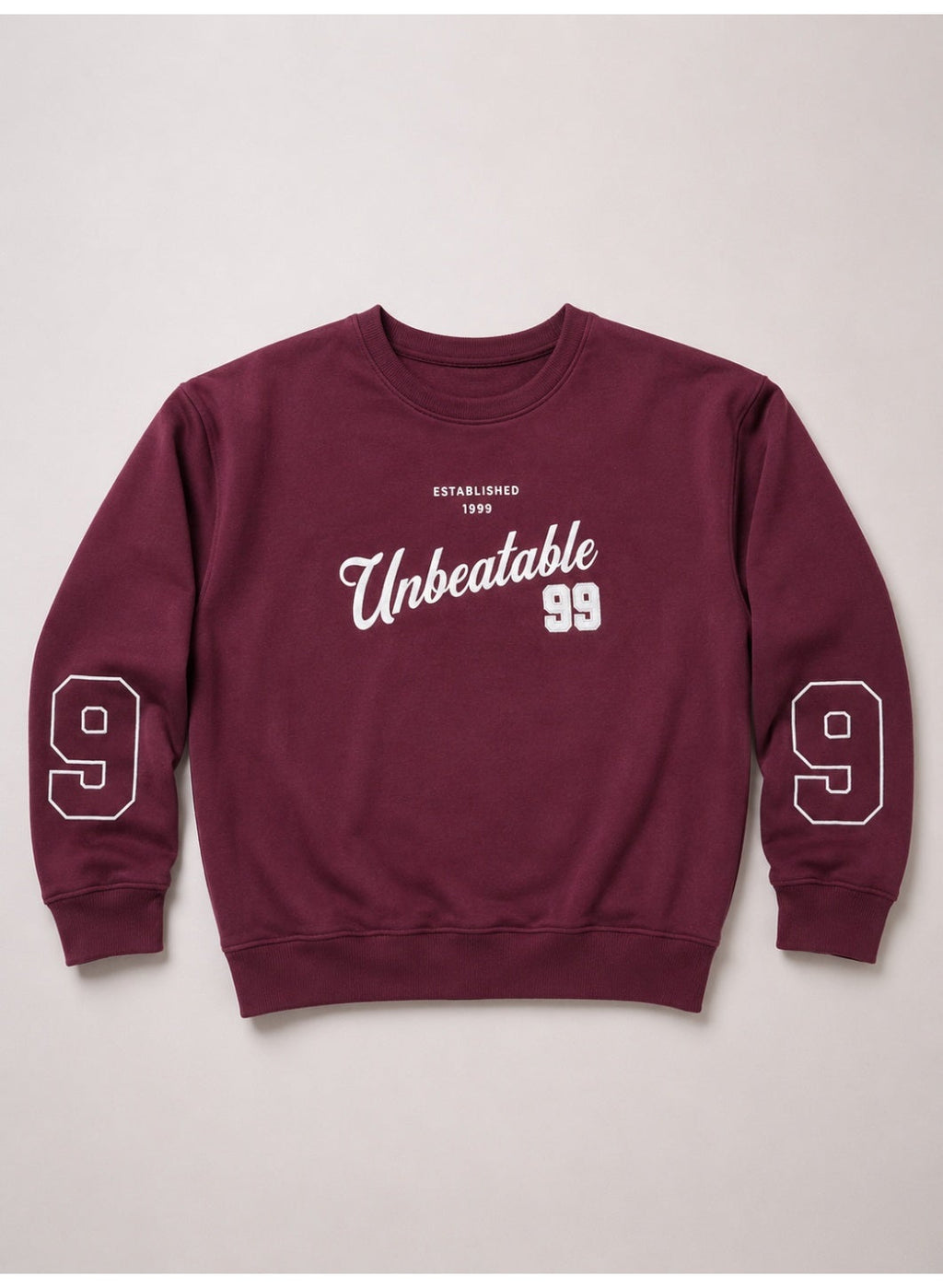 Girls "Unbeatable" Graphic Pullover with Sleeve Detail
