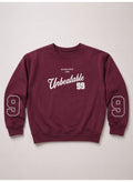 Girls "Unbeatable" Graphic Pullover with Sleeve Detail
