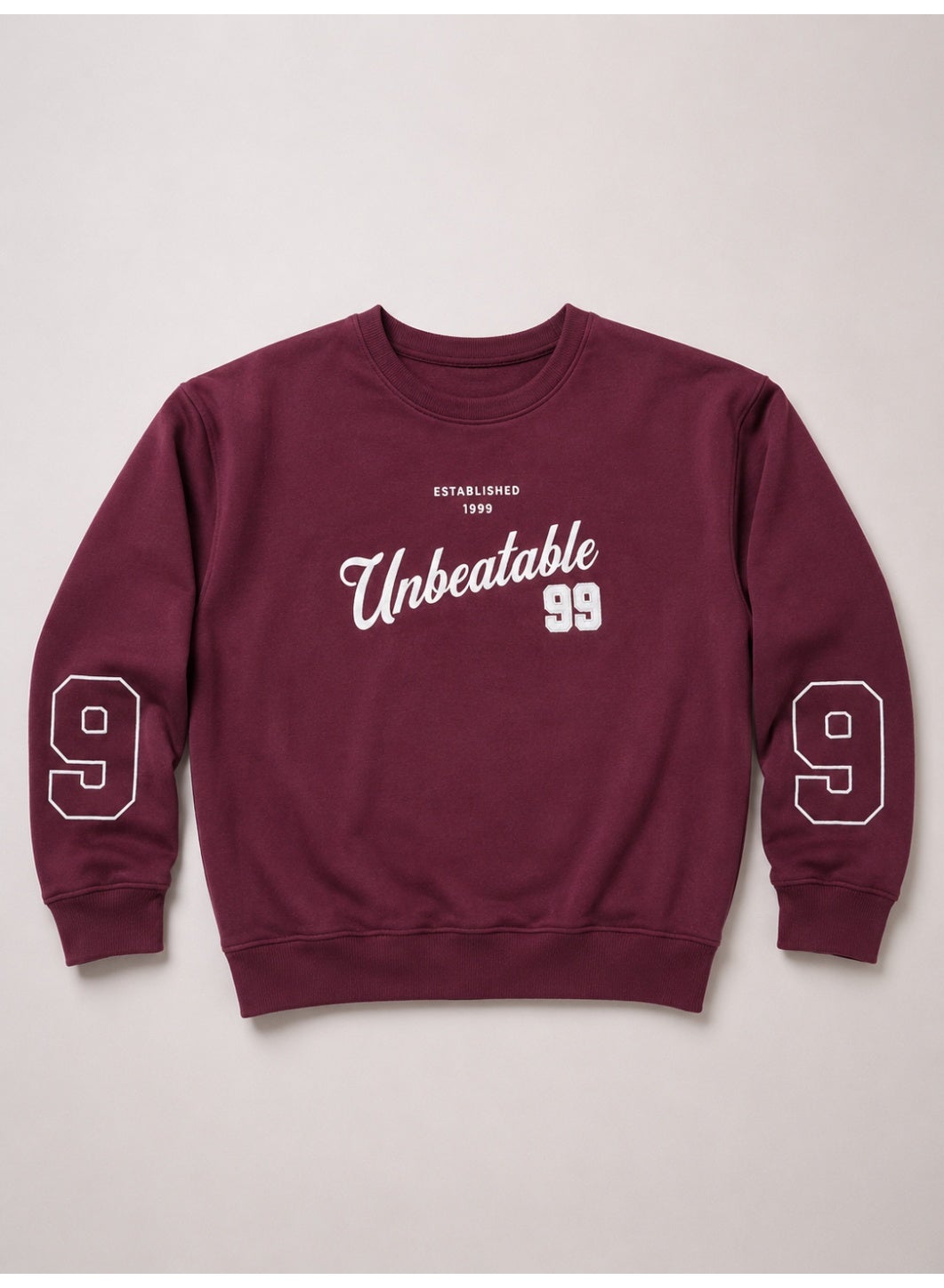 Girls "Unbeatable" Graphic Pullover with Sleeve Detail