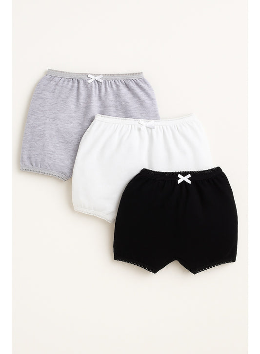 3-Piece Bloomers Set for Girls – Cotton Essentials
