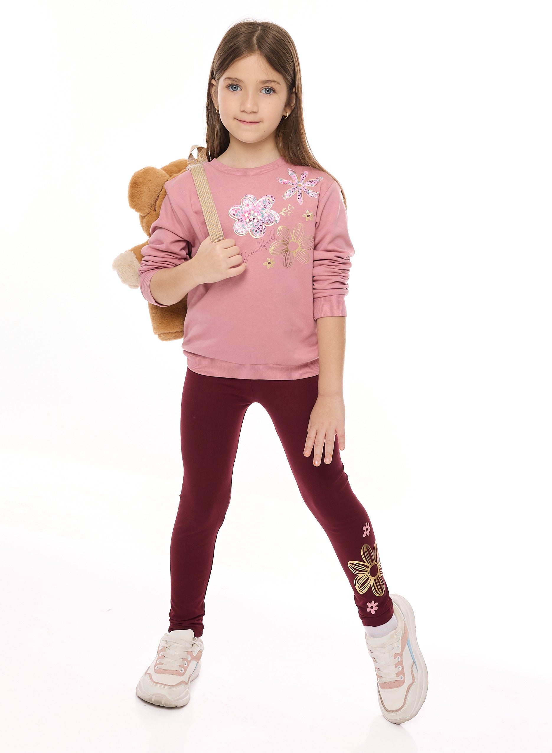 Girls 2Pc Set- Sweat Top With Matching Leggings