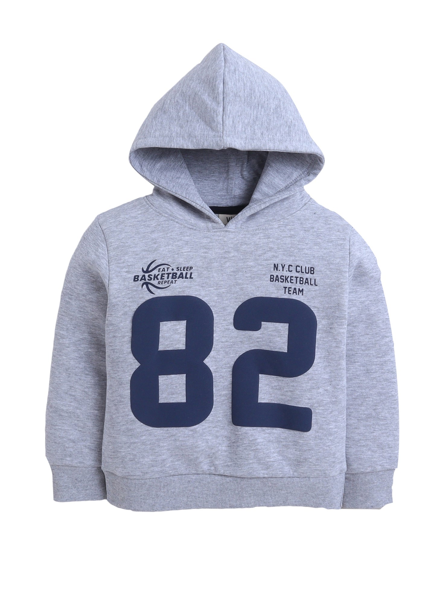Boys' Grey "82 NYC Club" Hoodie Sweatshirt