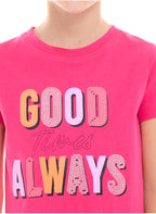 Victor And Jane Good Always Graphic T-Shirt - Pink