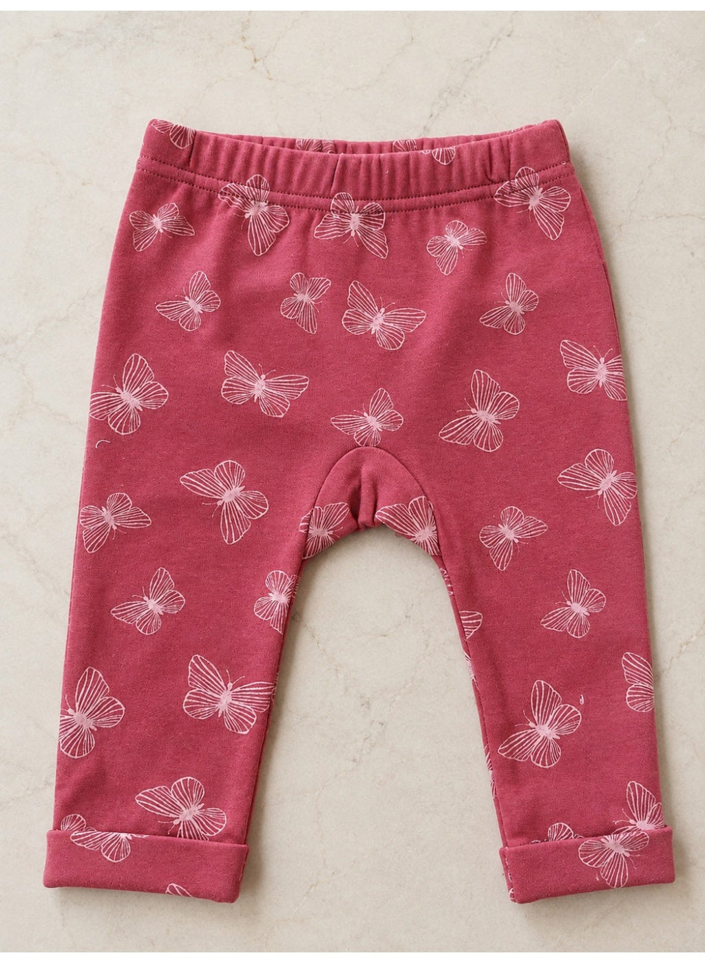 Baby Girls Wrap Bodysuit and Butterfly Print Pants Set with Socks and Headband (4-Piece)