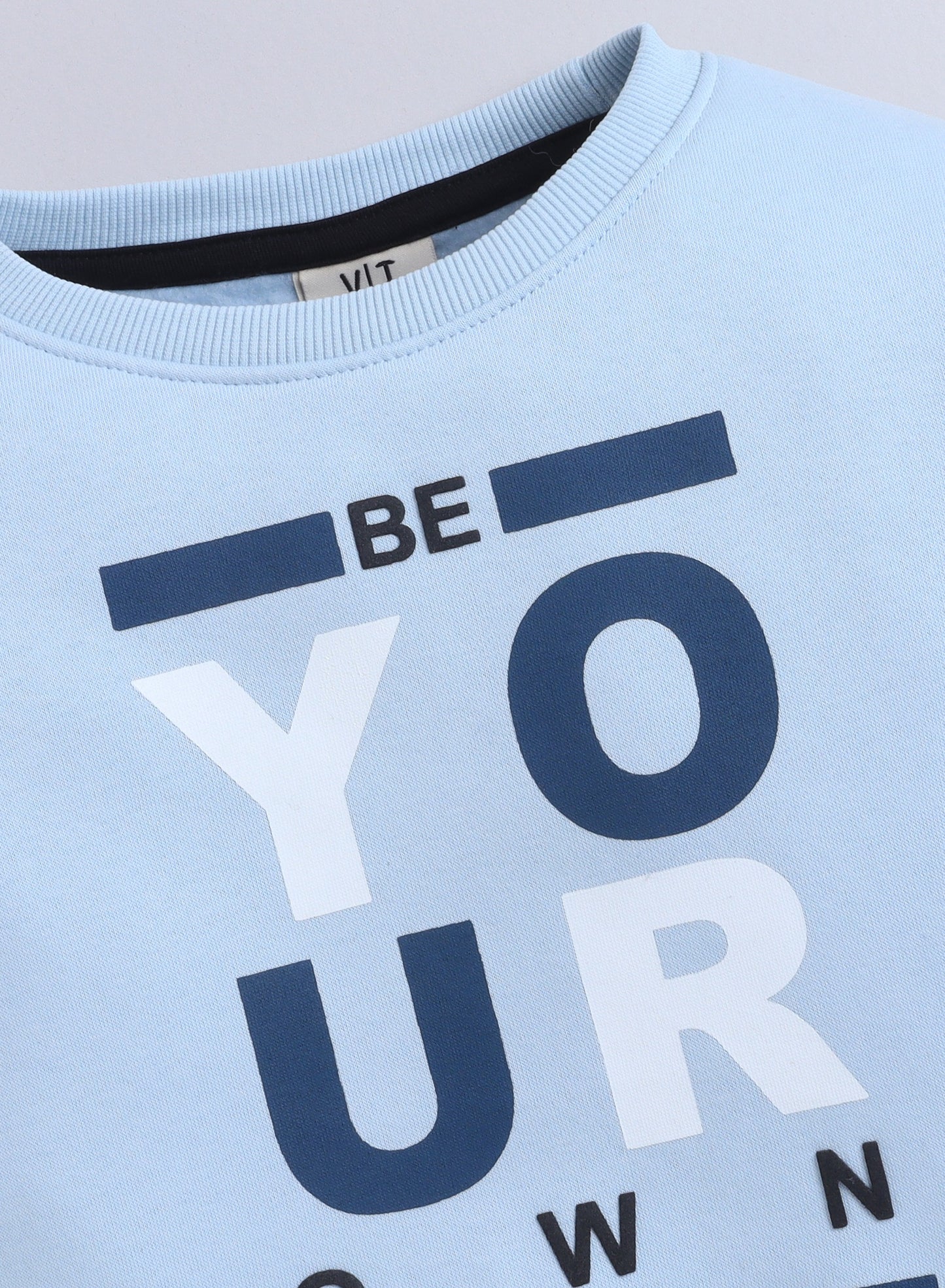 Boys' Blue "Be Your Own Leader" Slogan Sweatshirt