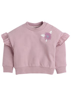Dirkje Floral Printed Full Sleeves Top With Pant And Headband Set - Pink
