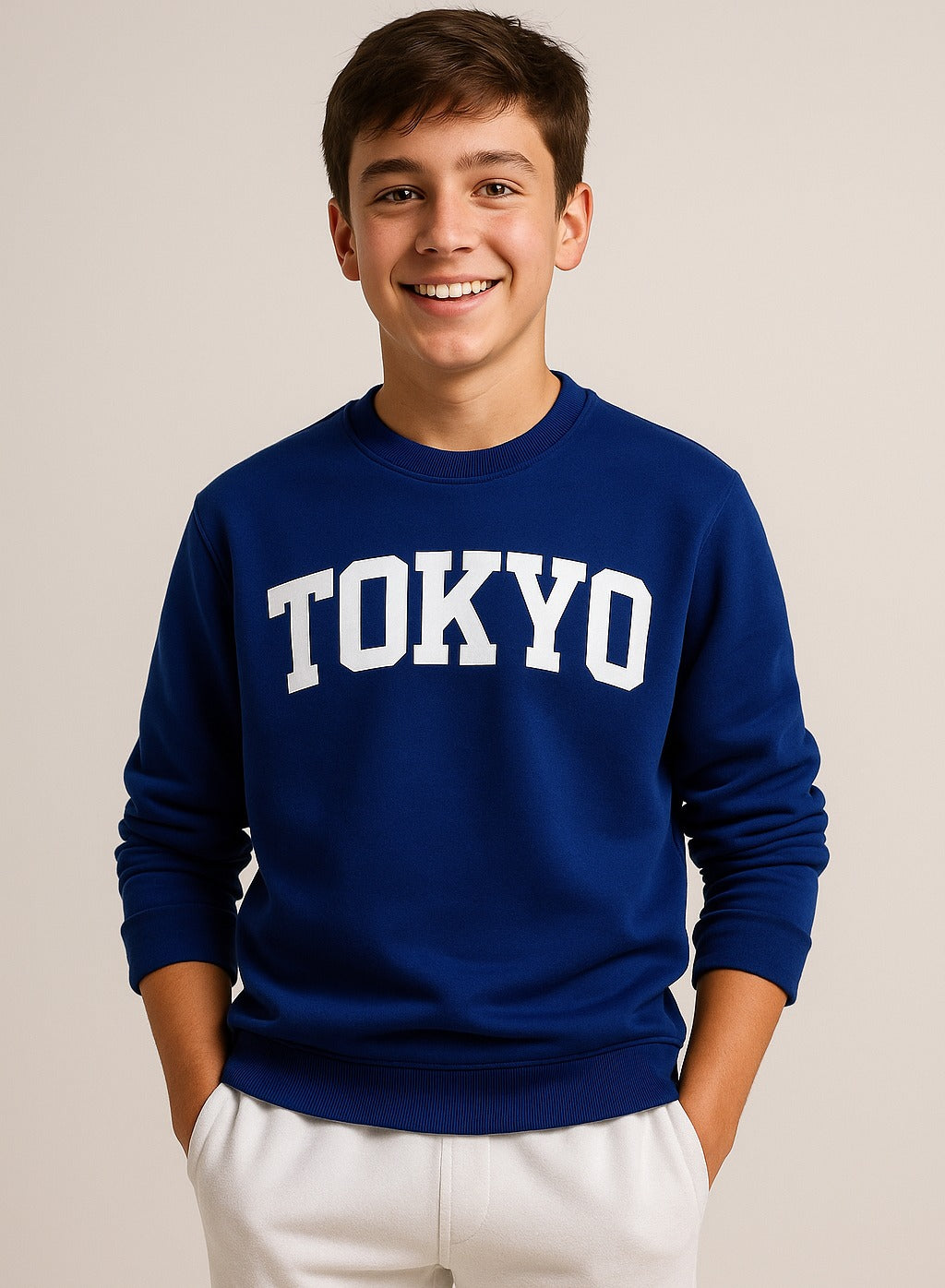 Boys' Navy Blue Œtokyo” Text Sweatshirt