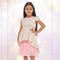 Chic Jacquard Peach  Party Dress With Mesh & Decoration