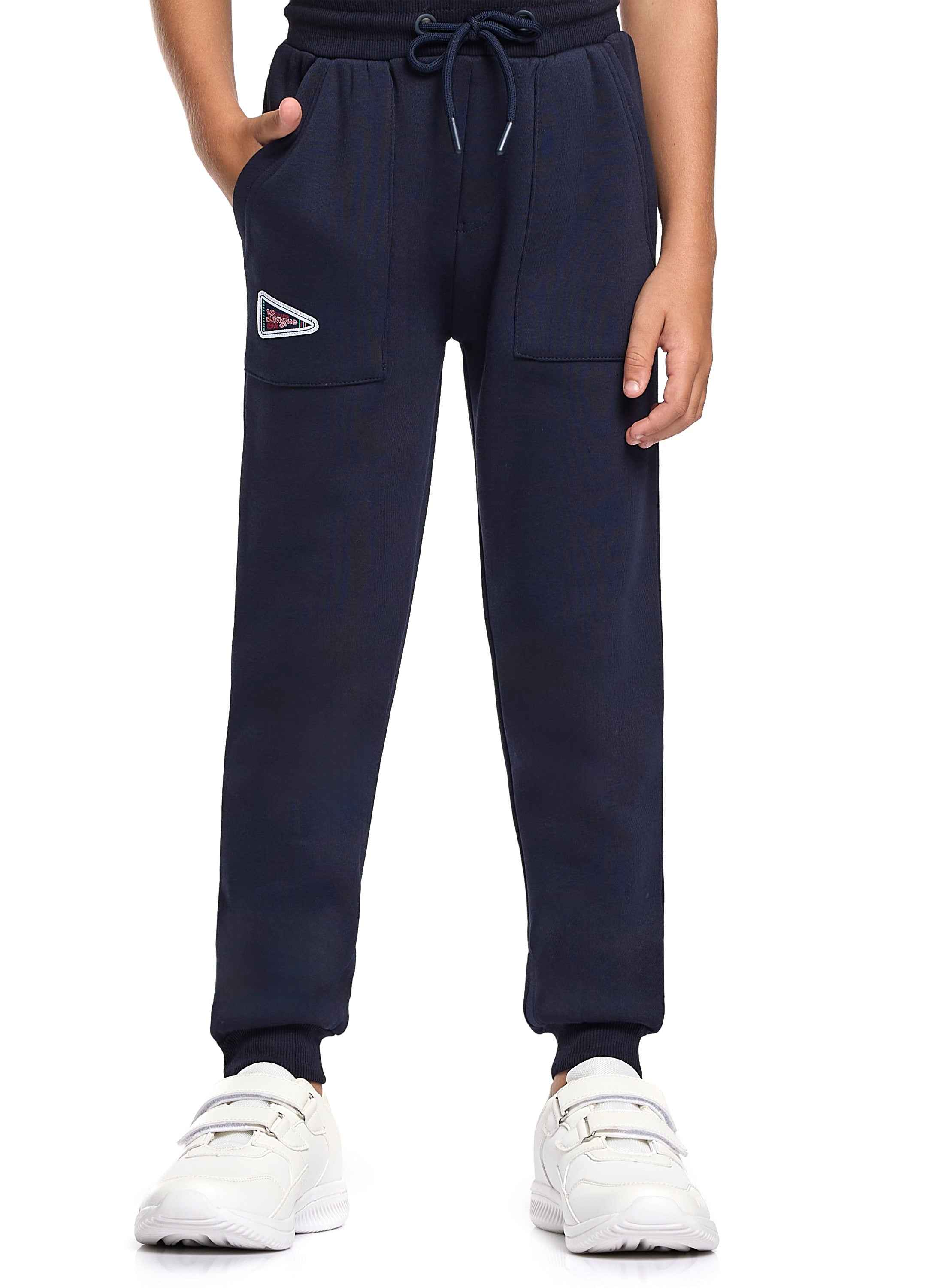 Victor And Jane Cotton Make Best Choices Graphic Full Sleeves Sweatshirt & Joggers Set - Red & Navy Blue