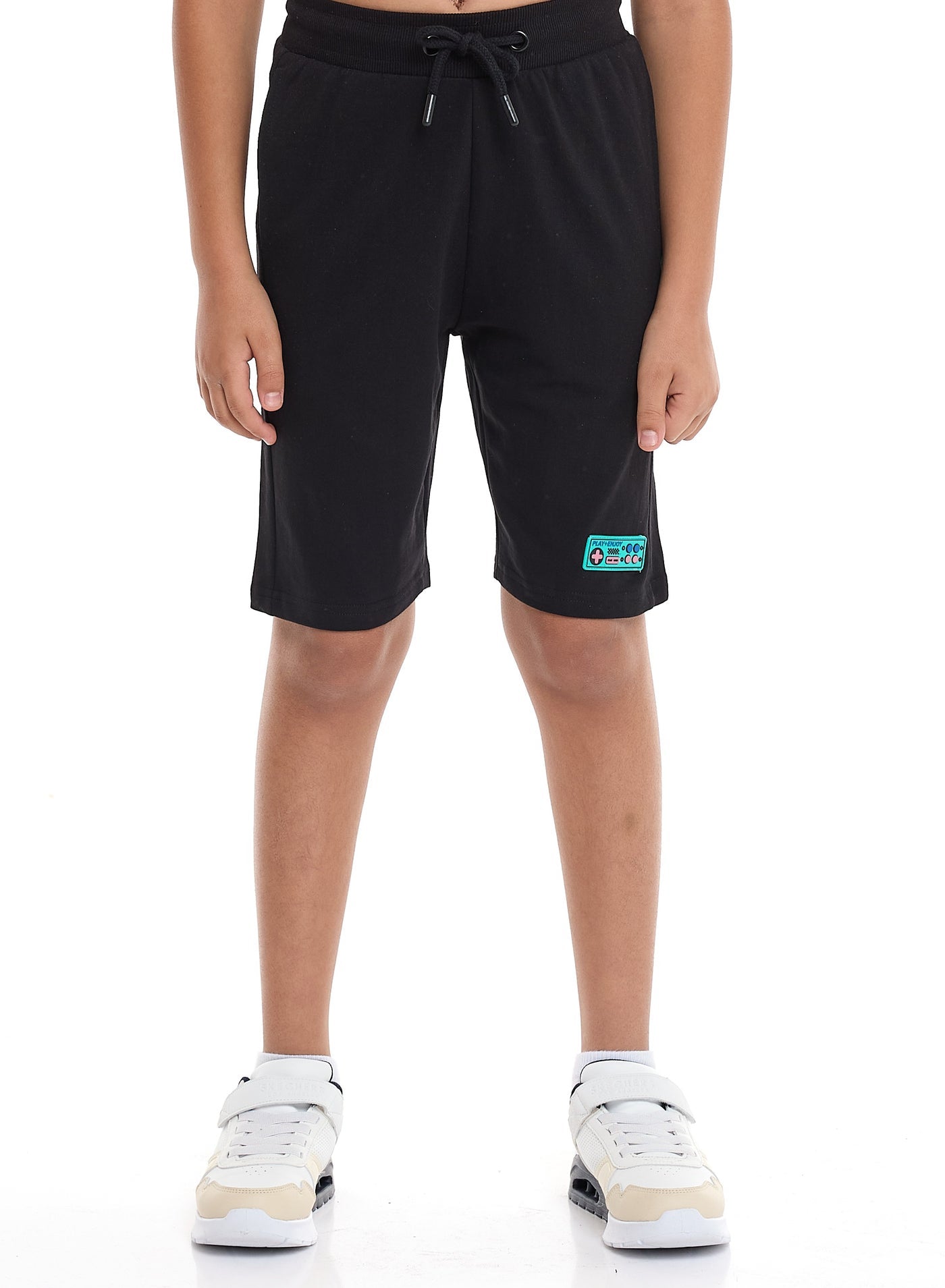 Victor and Jane Boys' 2PC Set – Game ready, Football, Championship, T-Set & shorts- Off White & Black