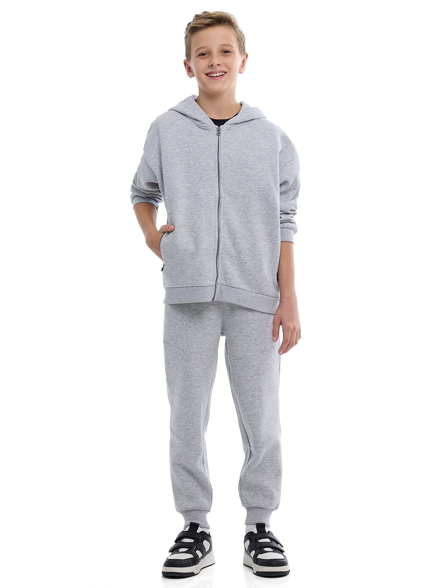 Boys Hoodie Set | Stylish Zip-Up & Joggers