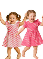 Victor And Jane - All-Over Printed Ruffle Dress (Pack Of 2)