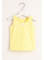 3-Pack Girls' Cotton Vests “ Pastel Soft Essentials In Pink, Yellow & Blue
