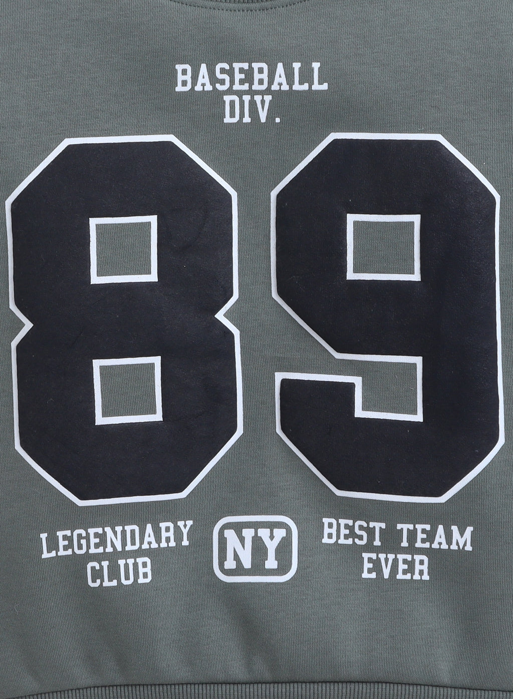 Boys’ Olive Green Œ89 Baseball Club” Sweatshirt
