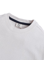 Junior Boys Textured Cotton T-Shirt