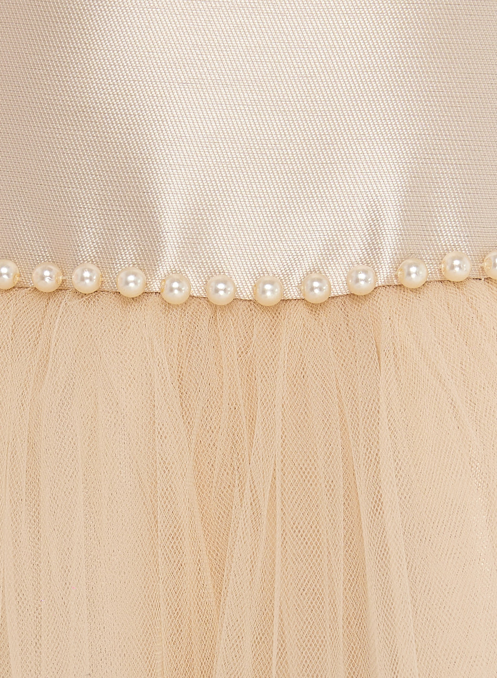 Chic Champagne Satin  Party Dress With Mesh & Decoration